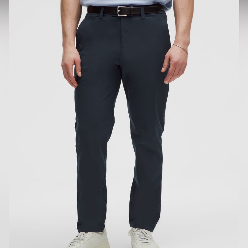 Lululemon Navy ABC Classic Fit 5 Pocket Warpstreme Trousers